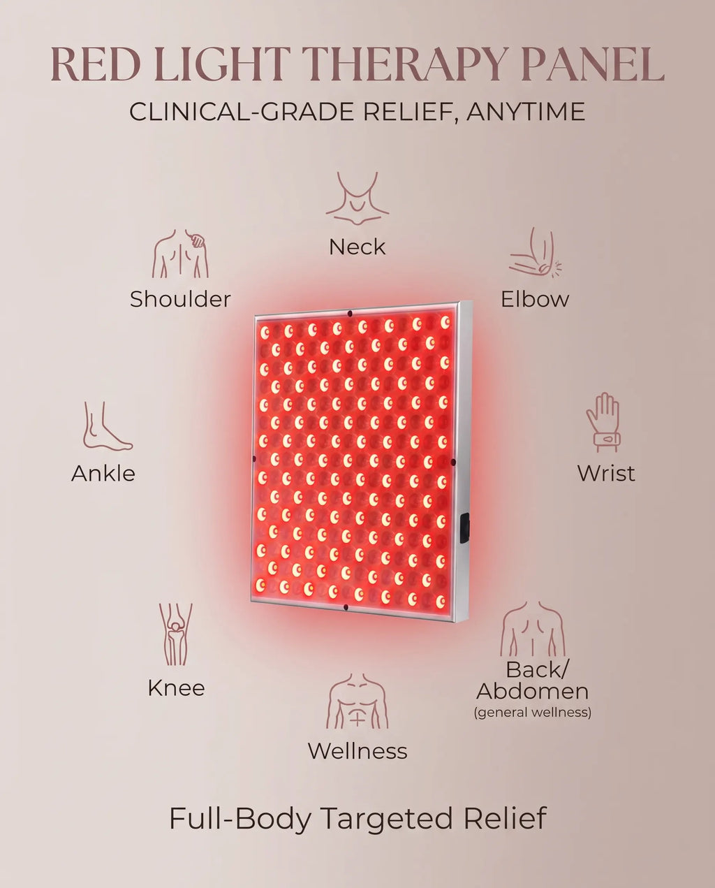Dunae Radiance Panel — 225 LED Red & Infrared Light Therapy