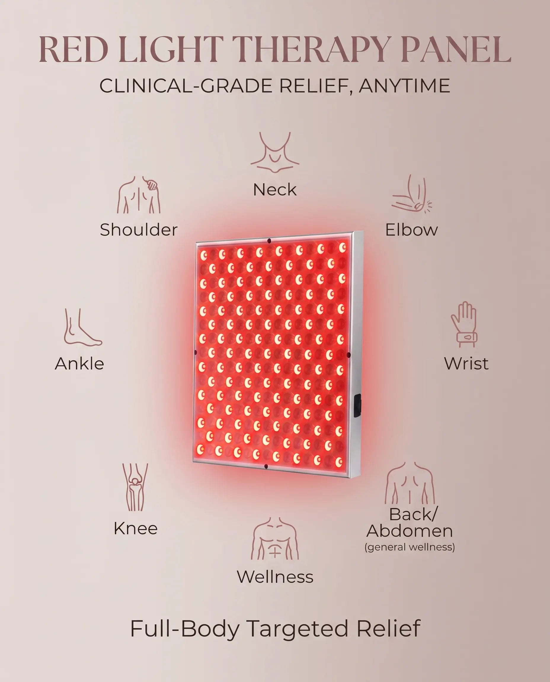Dunae Radiance Panel — 225 LED Red & Infrared Light Therapy